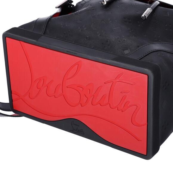 Christian Louboutin Explorer Funk Backpack Black Red Leather Logo - Picture 4 of 7